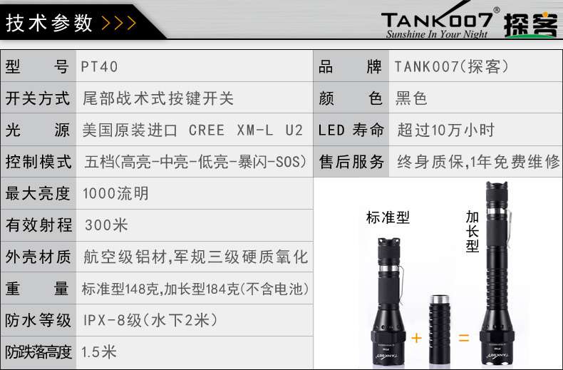 手電PT10，為戰(zhàn)術而生
